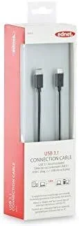 Ednet USB-C/USB micro-B 1.8m cable USB 1,8 m USB 3.2 Gen 1 (3.1 Gen 1) Micro-USB B USB C Negro