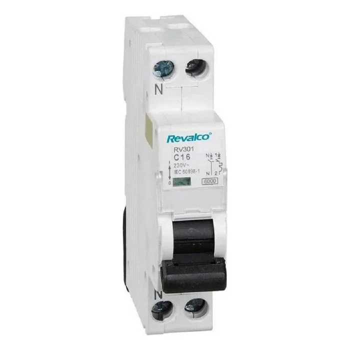 Edp 02566 Magnetotermico 1Polo+ Neutro 16A, Estrecho, Blanco