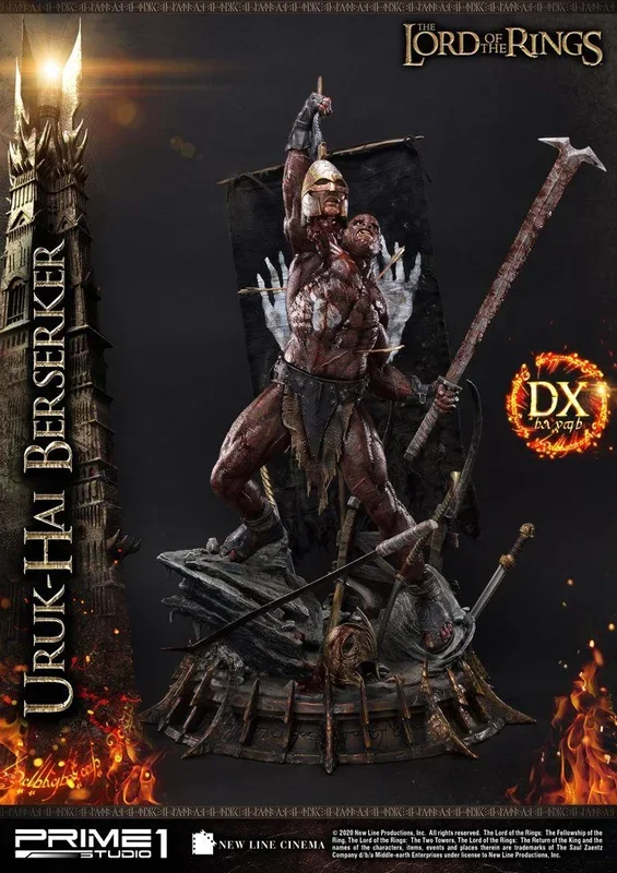 El señor de los anillos estatua 1/4 uruk-hai berserker deluxe version 93 cm