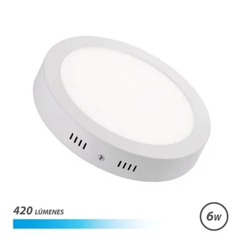 Elbat downlight de pared led 6w 420lm – forma circular 120mm – 6500k luz fria
