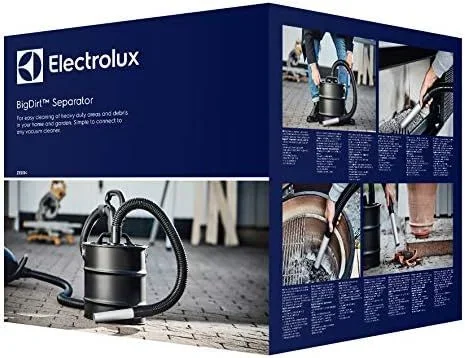 Electrolux ZE003 – Separador de suciedad de 20 l para cenizas de la chimenea o barbacoa, tierra, vidrios, serrín, color negro