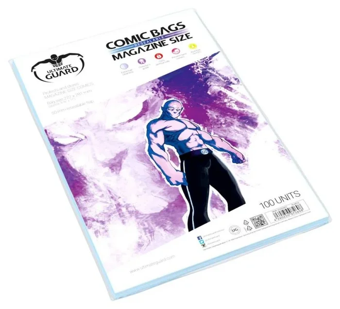 Êltimo Guardia UGD020012 – Bolsas Comic, Puede Volver a Cerrar, Revista Tamaño, Polipropileno, 100 Piezas