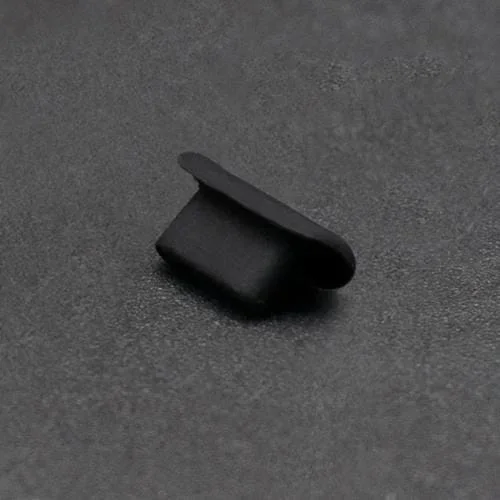 Enchufe Antipolvo para Teléfono 8 Pines Silicona (Negro)