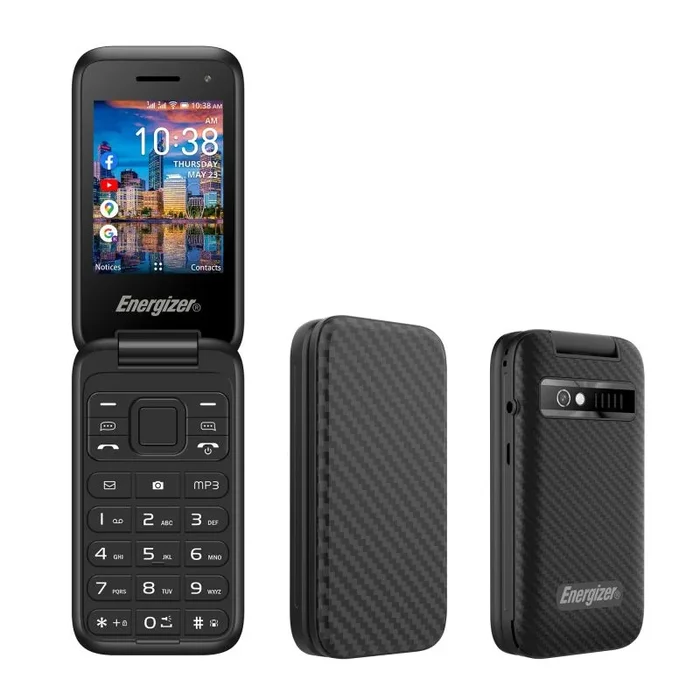 Energizer – E282SC+ – 4G LTE – Batería de 1400 mAh – Dual SIM (Nano-SIM) – 3 años de garantía – Negro – Desbloqueado – Cámara de 2 MP