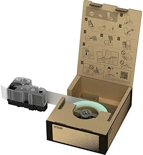 Epson BR-VN12YB-E CONSUMABLES: Cintas de Vinilo para Etiqueta, Color Amarillo, Negro, 12 mm, 45 m