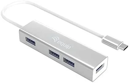 Equip 128958 hub de interfaz USB 3.2 Gen 1 (3.1 Gen 1) Type-C 5000 Mbit/s Plata