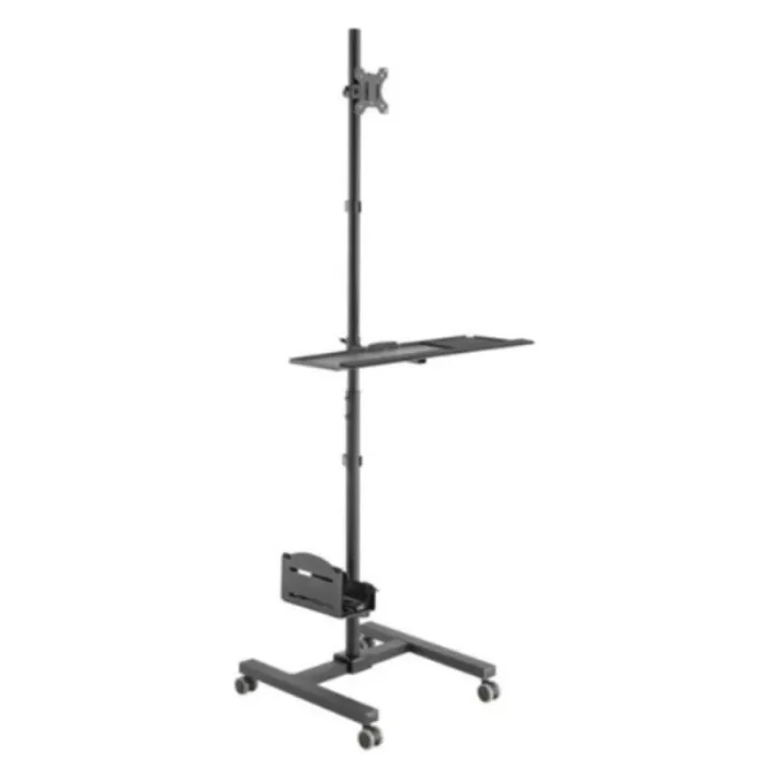 Equip 650171 Soporte Monitor de Suelo con Ruedas Workstation 1 Pantalla 17″-32″ 8KG Negro