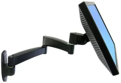 Ergotron 200 Series Wall Mount Arm, 2 Extensions 61 cm (24″) Negro Pared