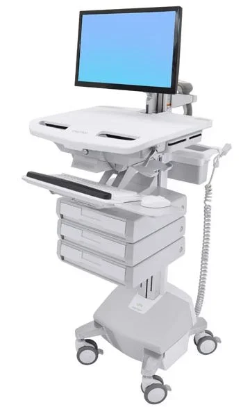 Ergotron SV44-1232-C mueble y soporte para dispositivo multimedia Aluminio, Gris, Blanco Panel plano Carro multimedia