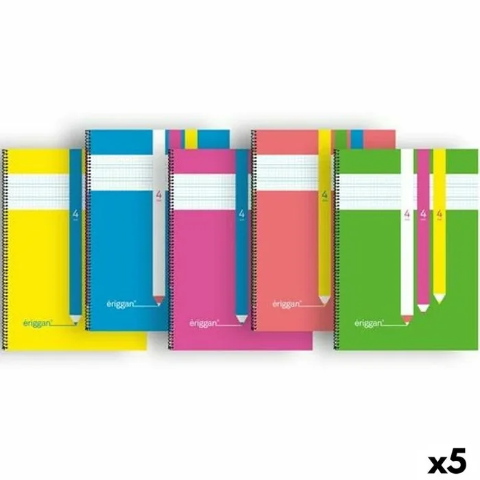 Eriggan Cuaderno Din A4 80 Hojas (5 Unidades) S8429764 – EAN: 8436609565398