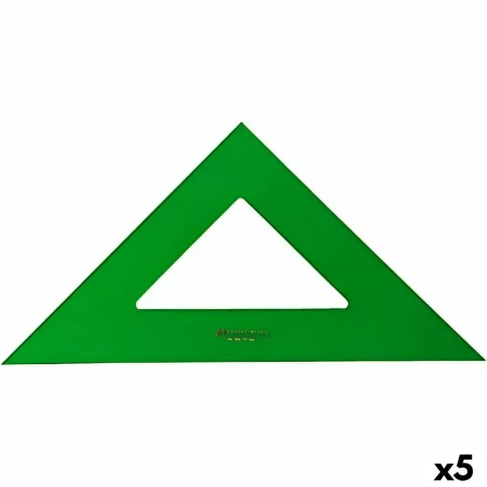 Escuadra faber-castell verde 16 cm (5 unidades)