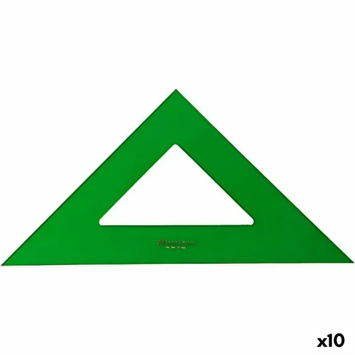 Escuadra faber-castell verde 28 cm (10 unidades)