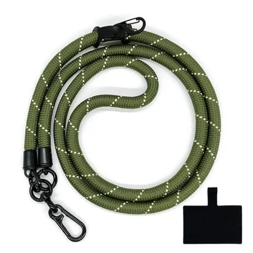 Espaciador de Cordón de Teléfono Móvil Cuerda Gruesa 10mm Correa Antirrobo Ajustable (No.15 Verde Hierba)
