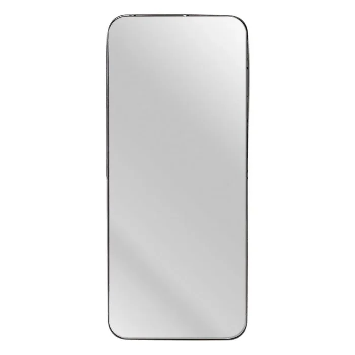 Espejo de pared 35 x 15 x 81 cm negro metal