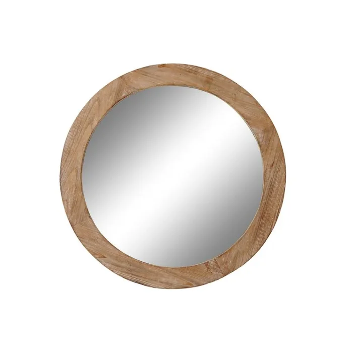 Espejo de pared dkd home decor marrón natural alpino 66 x 5 x 66 cm