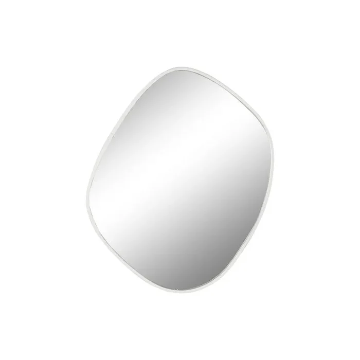 Espejo de pared home esprit blanco metal espejo moderno 56 x 2,5 x 69,5 cm