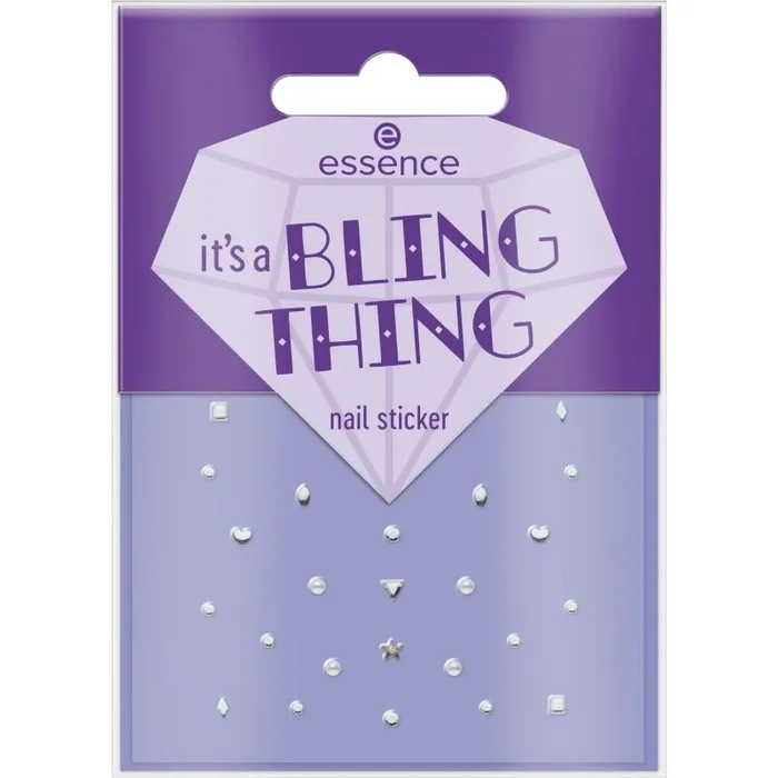 essence It’s a Bling Thing Nail Stickers, Multicoloured, Covering, Express Result, Easy to Remove, Nanoparticles Free, Pack of 1 (28 Pieces)