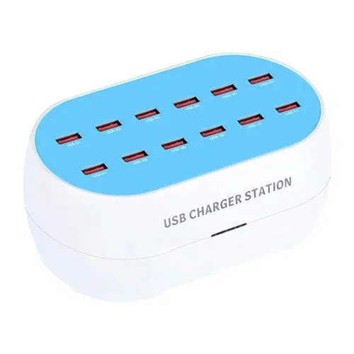 Estación de carga 830-12 120W 12 Puertos USB multifunción AC100-240V (Blanco)