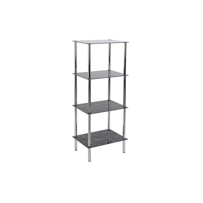 Estantería de baño dkd home decor cristal acero (40 x 30 x 105 cm)