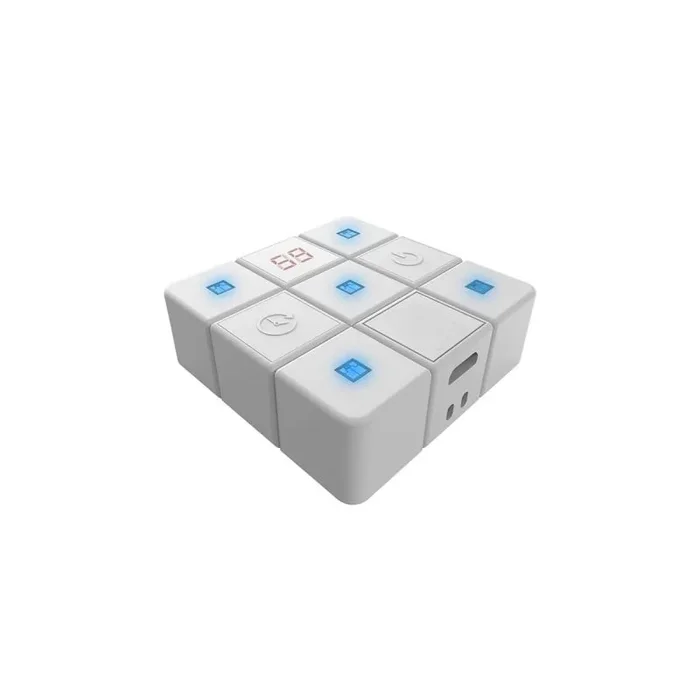 Esterilizador uv cube por rayos ultravioleta. la luz uv proporciona una inactivación rápida y eficiente de microorganismos mediante un proceso físico.