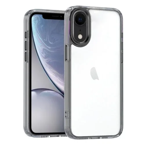 Estuche Acrílico para Teléfono iPhone Xr Alta Translucidez (Negro)