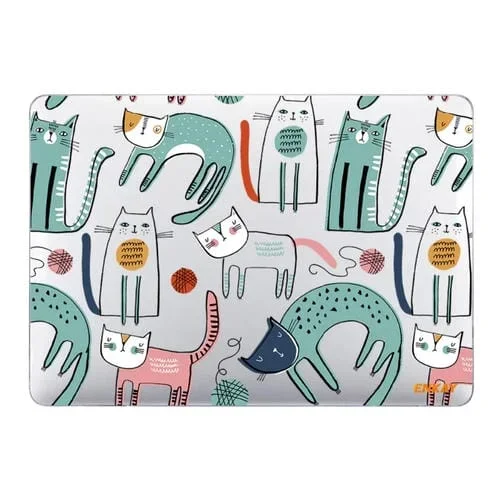 Estuche de Cristal Protector Enkay Animal Series Laopop para MacBook Pro 15.4 A1707 / A1990 (Gato Delgado)