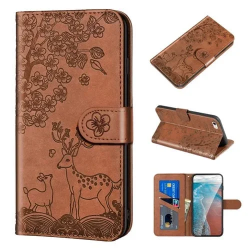 Estuche de Cuero Horizontal Flip Pu para iPhone 6 / 6S con Soporte Ranura y Marco (Brown)