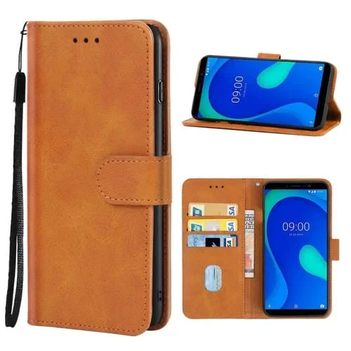 Estuche de Cuero para Wiko Y80 (Brown)