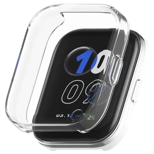 Estuche de Reloj TPU para Amazfit Bip 5 Unity Cobertura Total (Blanco Transparente)