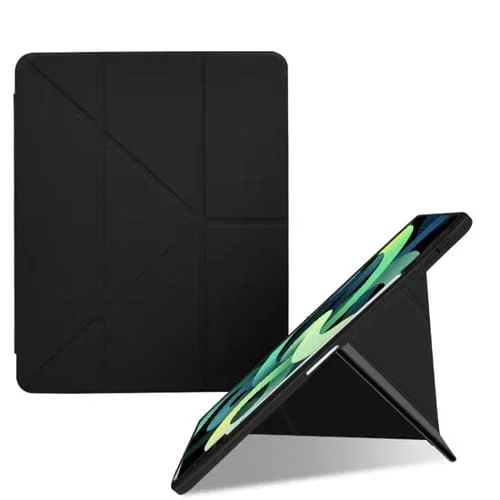 Estuche de Tableta Acrílico 2 En 1 Cuero Inteligente Plegable para iPad Mini 5 / 4 (Negro)