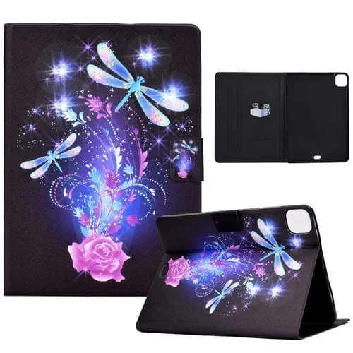 Estuche de Tableta iPad Pro 11 2022 / 2021 / 2020 Cuero TPU Prensado Eléctrico (Mariposa)