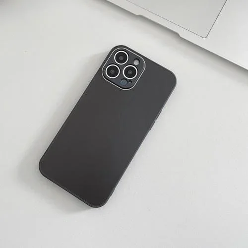Estuche de Teléfono Skin para iPhone 13 Pro Vidrio Templado Esmerilado (Gris)