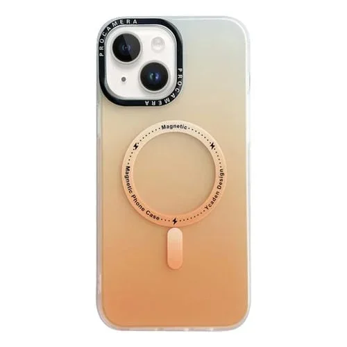 Estuche híbrido para iPhone 13 Magsafe Imd Gradient PC y TPU (Naranja)