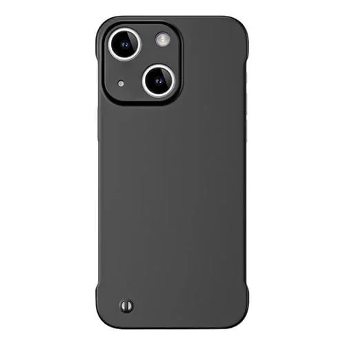 Estuche híbrido para iPhone 15 Plus con pintura metálica sin marco (Negro Mate)