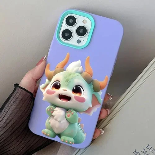Estuche híbrido para teléfono Loong Baby iPhone 12/12 Pro TPU (Púrpura)