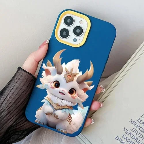Estuche híbrido para teléfono Loong Baby iPhone 13 Pro TPU (Azul Real)