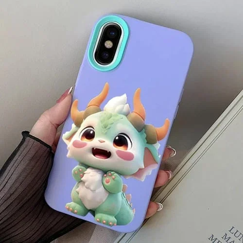 Estuche híbrido para teléfono Loong Baby iPhone X Xs TPU (Púrpura)