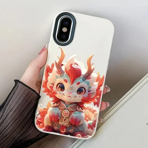 Estuche híbrido para teléfono Loong Baby PC iPhone Xs Max (Blanco)