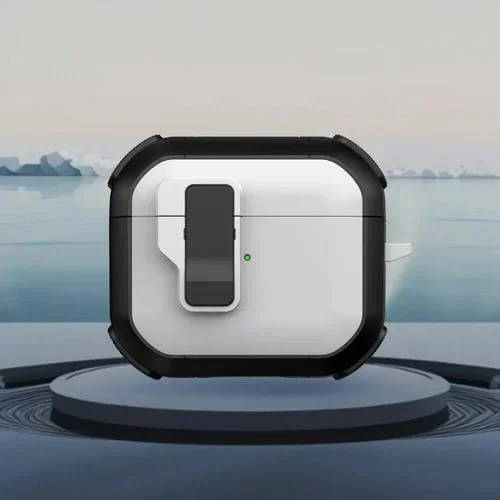 Estuche Para Auriculares Inalámbricos Airpods 3 Starship Con Interruptor Magnético (Blanco y Azul)