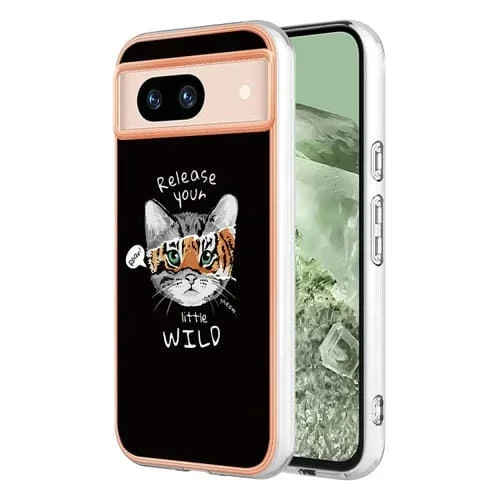 Estuche para Google Pixel 8A IMD Doble Cara con Galvanoplastia (Crecimiento Natural)