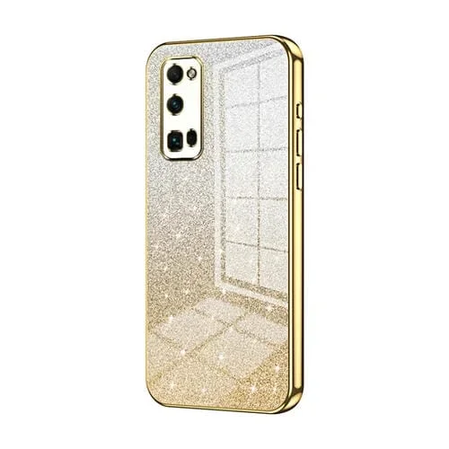 Estuche para Honor 30 Pro y 30 Pro+ Galvanizado con Polvo de Brillo Degradado (Dorado)