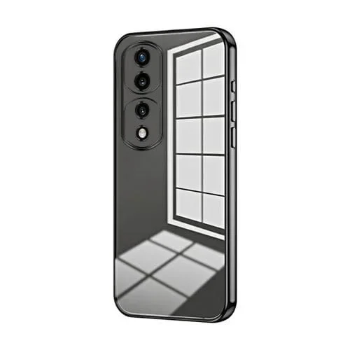 Estuche para Honor 70 Pro y 70 Pro+ con Orificio Fino y Revestimiento Transparente (Negro)