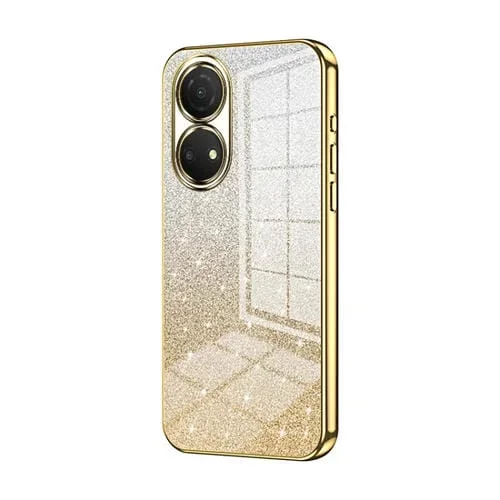 Estuche para Honor Play 30 Plus Galvanizado con Polvo de Brillo Degradado (Dorado)