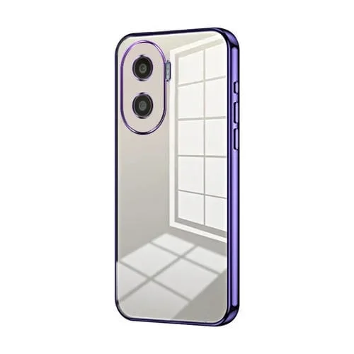 Estuche para Honor X40I y Play 7T Pro con Orificio Fino y Revestimiento Transparente (Púrpura)
