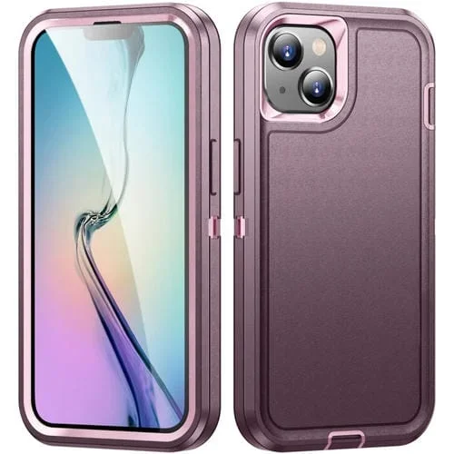 Estuche para iPhone 15 Plus Life Resistente a Prueba de Agua (Púrpura + Rosa)