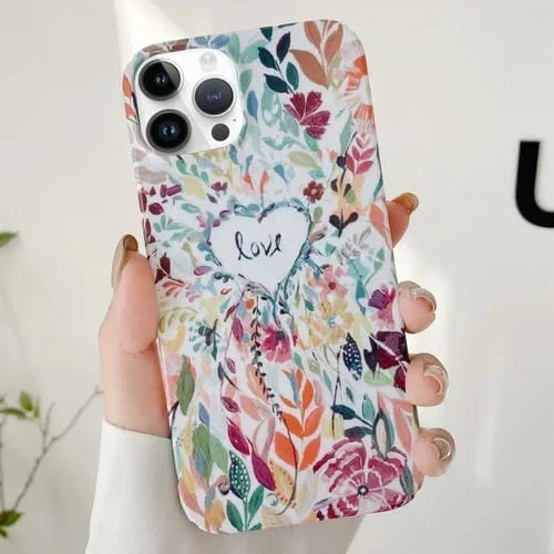 Estuche para iPhone 16 Pro PC con Barniz a Base de Agua (Love)