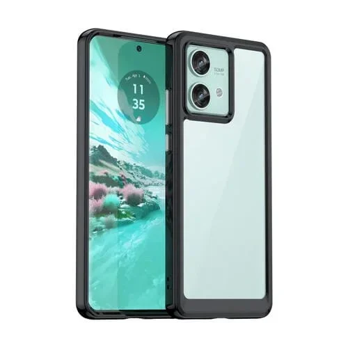 Estuche para Motorola Edge 40 Neo Colorful Series TPU Híbrido Acrílico (Negro)