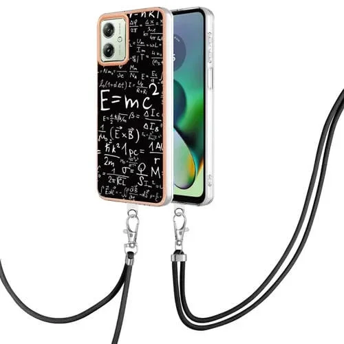 Estuche para Motorola Moto G54 IMD Doble Cara con Galvanoplastia y Cordón (Ecuación)