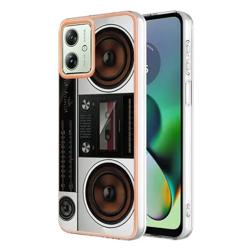 Estuche para Motorola Moto G54 IMD Doble Cara Mármol Galvanizado (Radio Retro)