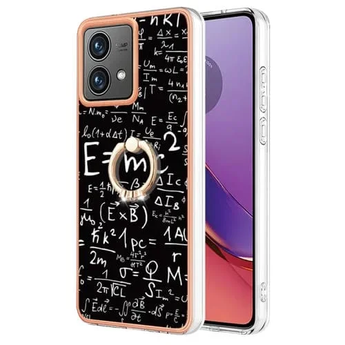 Estuche para Motorola Moto G84 Imd Doble Cara con Galvanoplastia y Soporte para Anillo (Ecuación)